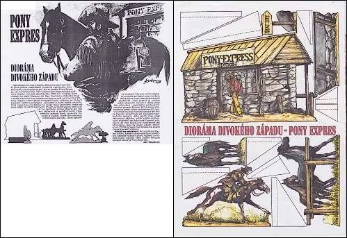 Dioráma divokého západu - Pony Expres